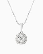 1ct Sparkling Halo Diamond Moissanite Pendant