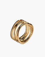 Cross Ring Intertwined Gold Ring