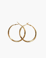 Oval Hoop Gold Earrings