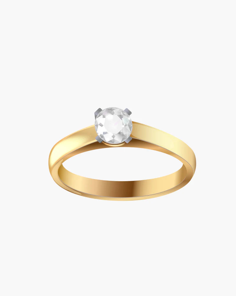 10k Gold 1/10CT TDW Round Diamond Cluster Promise Ring